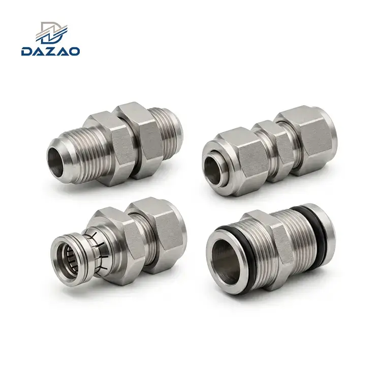 Custom AS9100 Stainless Steel Aerospace Fittings | CNC Machined | Dazao