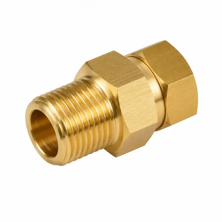 CNC Machined Brass Hydraulic Tube Fittings