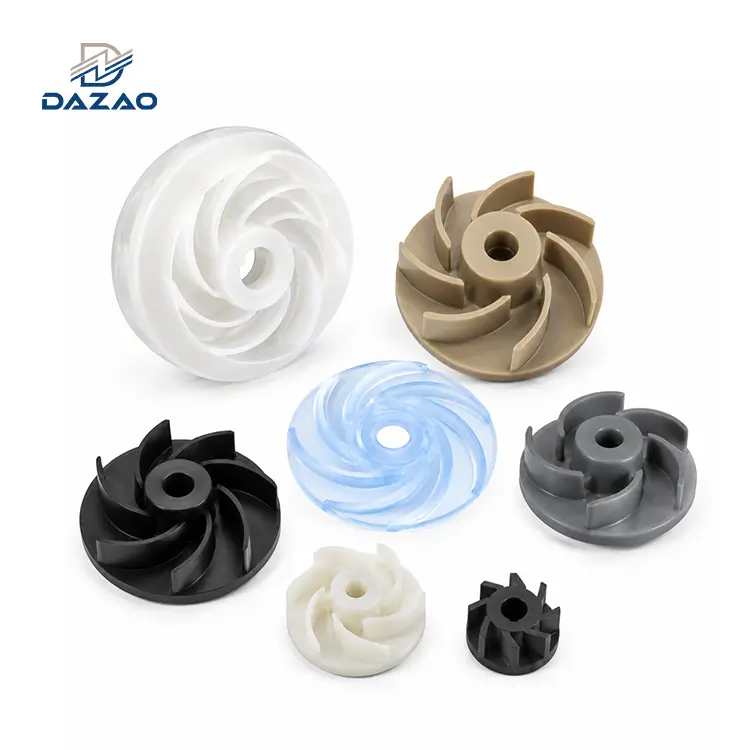Precision Machined Plastic Impellers PEEK And PVDF Pump Components