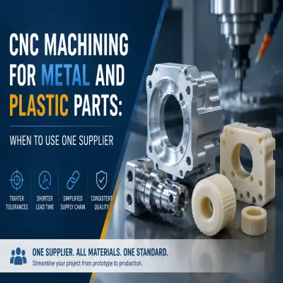 CNC Machining For Metal And Plastic Parts: When To Use One Supplier