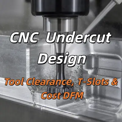 CNC Undercut Design: Tool Clearance, T-Slots & Cost DFM