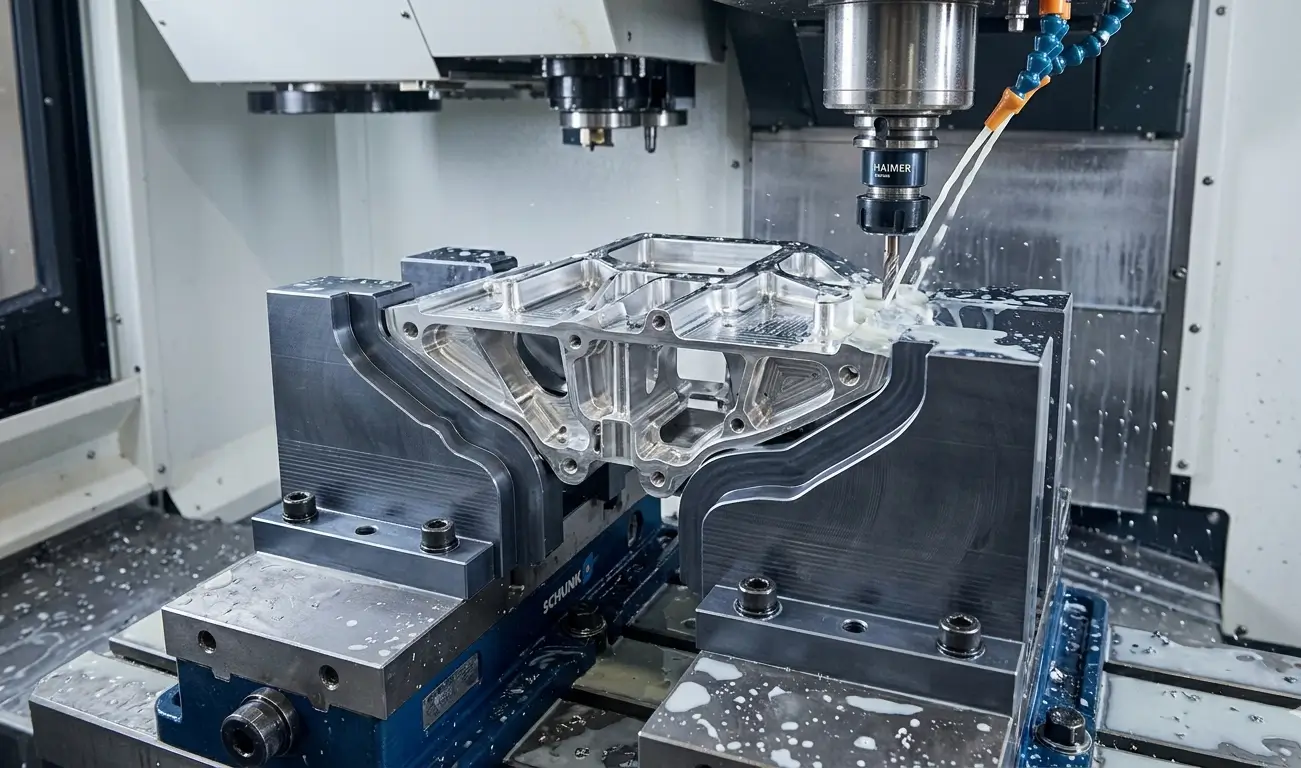 Custom soft-jaw fixture design used for measuring high-tolerance thin-walled CNC machined parts