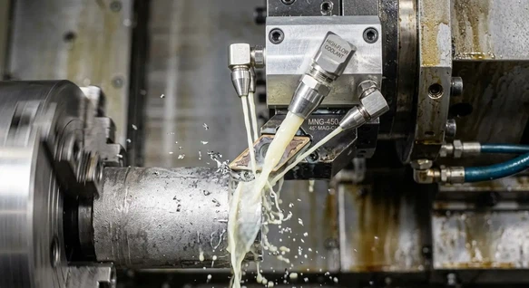 Specialized carbide tooling and high-pressure coolant system for safe magnesium machining at Dazao Specialized carbide tooling and high-pressure coolant system for safe magnesium machining at Dazao