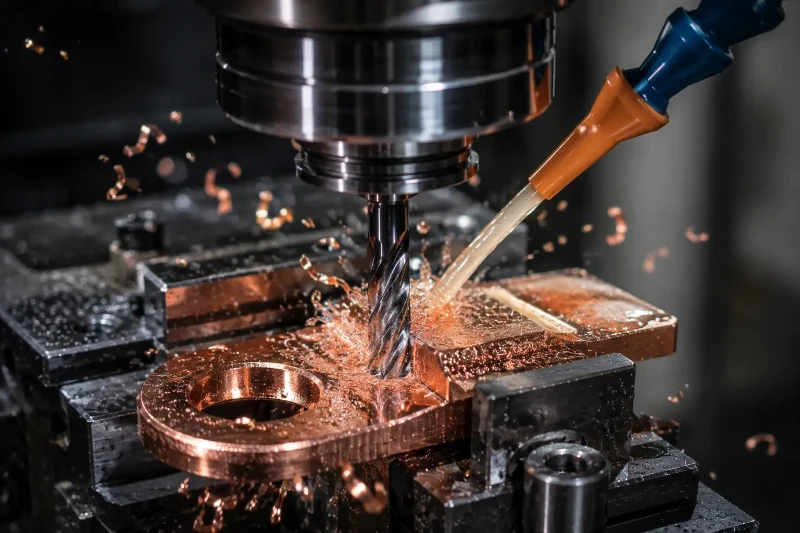 High precision CNC milling process for C101 oxygen free copper electrical components at Dazao High precision CNC milling process for C101 oxygen free copper electrical components at Dazao