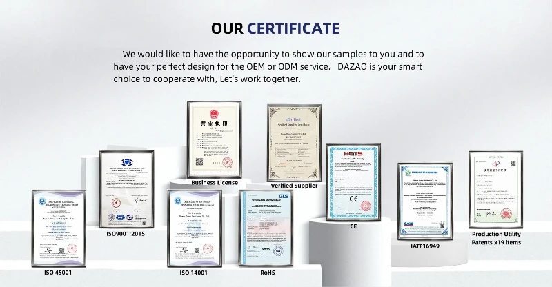 Dazao Certificate Dazao Certificate