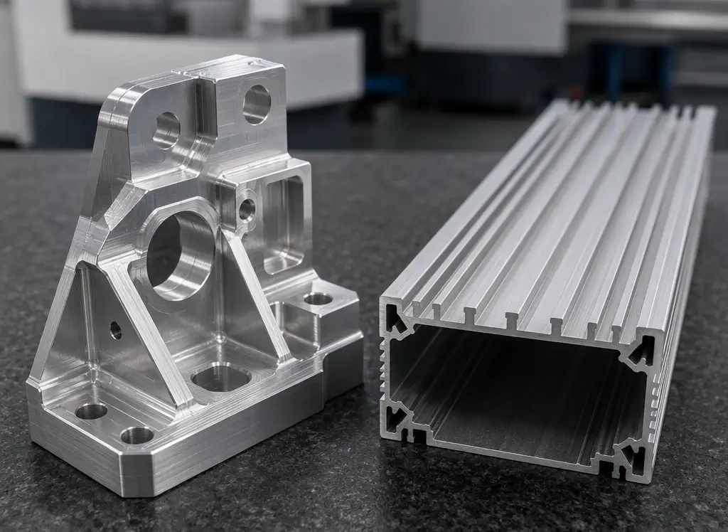 Macro comparison of 6061-T6 and 6063-T6 aluminum CNC machined components manufactured at Dazao Macro comparison of 6061-T6 and 6063-T6 aluminum CNC machined components manufactured at Dazao
