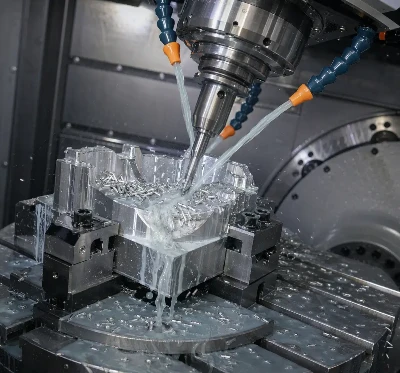High speed CNC milling process showing optimal chip evacuation for aluminum alloys at Dazao High speed CNC milling process showing optimal chip evacuation for aluminum alloys at Dazao