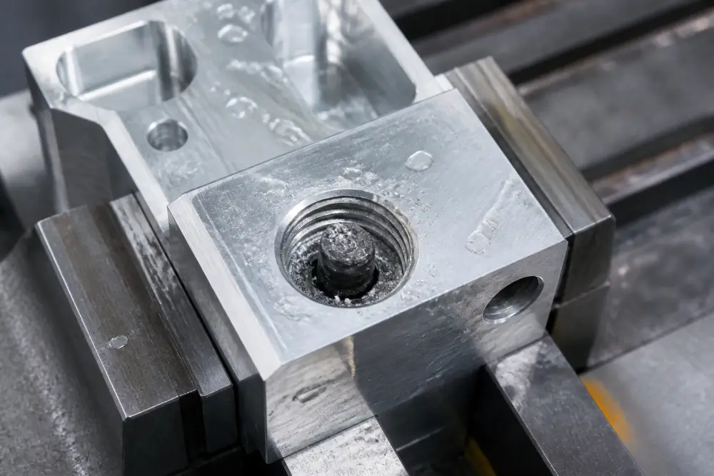 Broken tap failure analysis on Al6061 CNC machined component at Dazao Machinery inspection laboratory Broken tap failure analysis on Al6061 CNC machined component at Dazao Machinery inspection laboratory