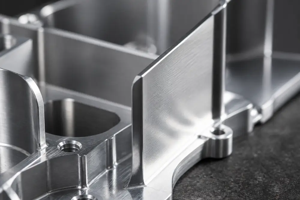 High speed machining thin wall aluminum aerospace chassis with 0.8mm rib thickness machined at Dazao facility High speed machining thin wall aluminum aerospace chassis with 0.8mm rib thickness machined at Dazao facility