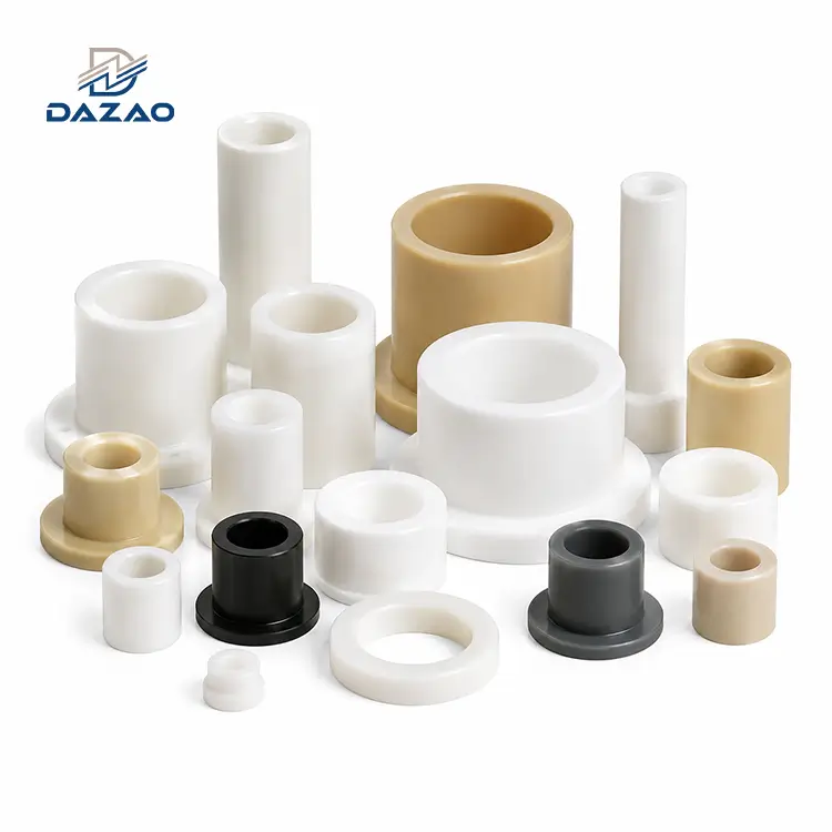 Precision CNC Machined Plastic Bushings PEEK PTFE POM Sleeves