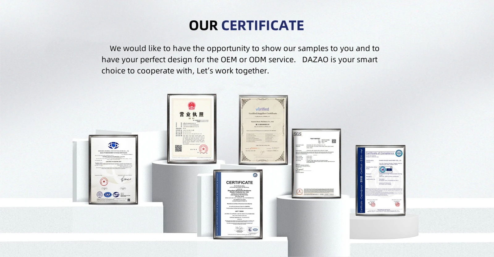 Precision CNC Milling Parts Certifications