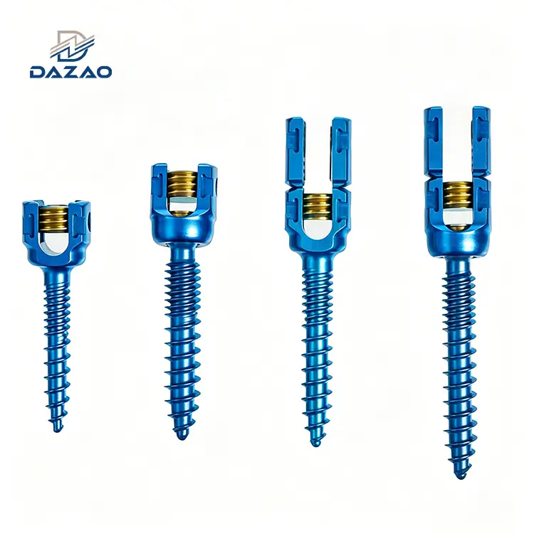 5-Axis CNC Machined Polyaxial Titanium Pedicle Screw 5-Axis CNC Machined Polyaxial Titanium Pedicle Screw