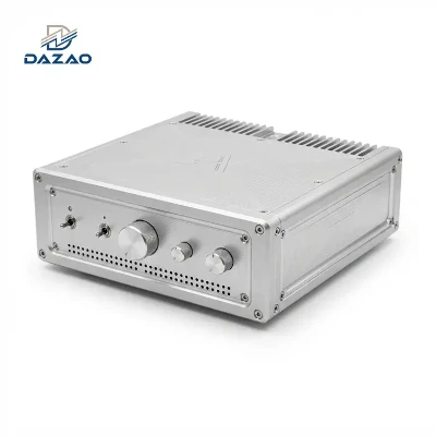 Custom CNC Machined Aluminum Amplifier Chassis Custom CNC Machined Aluminum Amplifier Chassis