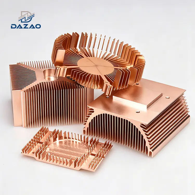Precision Copper Heat Sink CNC Machining | OFHC Skived Fins